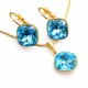 Женский комплект «Ослепительный Блеск IV (Aqua G)» с кристаллами Swarovski®