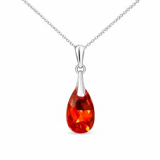 Sidabrinis pakabukas „Baroque (Light Siam AB)“ su Swarovski® kristalais