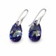 Серебряные серьги «Барокко (Tanzanite AB)» с кристаллами Сваровски®