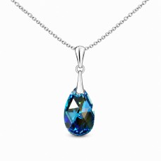 Sidabrinis pakabukas „Baroque (Aquamarine Blue AB)“ su Swarovski® kristalais