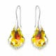 Серебряные серьги 925 пробы «Барокко IV (Aurora Borealis)» с кристаллами Swarovski®
