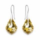 925 Sterling Silver Earrings “Baroque IV” (Golden Shadow) embellished with Crystals by Swarovski®