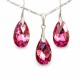 925 Sterling Silver Jewelry Set “Baroque (Rose Comet Argent Light)” embellished with Crystals by Swarovski®