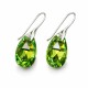 925 Sterling Silver Earrings “Baroque (Peridot AB)” created with Crystals by Swarovski®