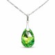 Sidabrinis pakabukas „Baroque (Peridot AB)“ su Swarovski® kristalais
