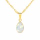 Sidabrinis pakabukas „Crystal Drop (White Opal)“ su Swarovski® kristalais