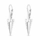 Серебряные серьги 925 пробы «Шип» с кристаллами Swarovski®