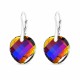 925 Sterling Silver Earrings “Moon (Volcano)” dazzling with Crystals by Swarovski®