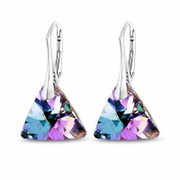 Серебряные серьги 925 пробы «Осирис (Vitrail Light)» с кристаллами Swarovski®