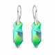 925 Sterling Silver Earrings “Kaputt” (Scarabaeus Green) embellished with Crystals by Swarovski®