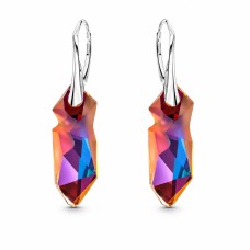 Sidabriniai auskarai moterims DiamondSky „Kaputt (Volcano)“ su Swarovski kristalais