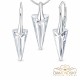 Sidabrinis papuošalų rinkinys moterims „Spike“ su Swarovski® kristalais