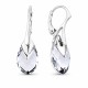 Sidabriniai auskarai „Baroque II (Light Chrome)“ su Swarovski® kristalais