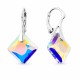 Серебряные серьги 925 пробы «Мерцание (Aurora Borealis)» с кристаллами Swarovski®