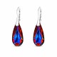 925 Sterling Silver Earrings “Rainbow Waterfall (Volcano)” Adorned with Crystals by Swarovski®