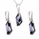 Sidabrinis papuošalų rinkinys moterims „Hyperborea (Silver Night)“ su Swarovski® kristalais