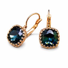 Auskarai „Vintage V (Graphite)“ su Swarovski® kristalais