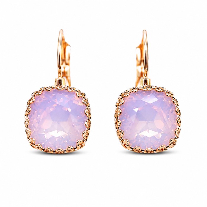 Earrings “Vintage V” (Rose Water Opal) dazzling with Crystals by Swarovski®