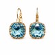 Auskarai „Vintage V (Aquamarine Blue)“ su Swarovski® kristalais