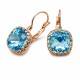 Auskarai „Vintage V (Aquamarine Blue)“ su Swarovski® kristalais