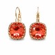 Серьги «Винтаж V (Padparadscha)» с кристаллами Swarovski®