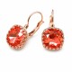Серьги «Винтаж V (Padparadscha)» с кристаллами Swarovski®