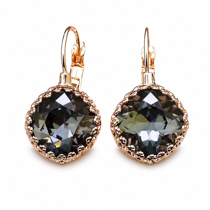 Earrings “Vintage IV (Silver Night)” created with Crystals by Swarovski®