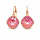 Серьги «Винтаж IV (Lotus Pink DeLite)» с кристаллами Swarovski®
