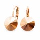 Auskarai moterims DiamondSky „Clarice II (Rose Gold)“ su Swarovski kristalais