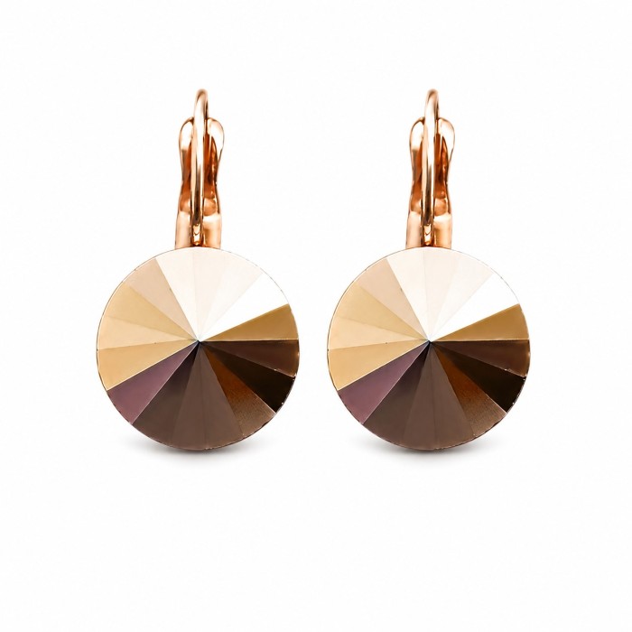 Auskarai moterims DiamondSky „Clarice II (Rose Gold)“ su Swarovski kristalais