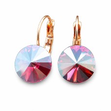 Auskarai moterims DiamondSky „Clarice II (Fuchsia Shimmer)“ su Swarovski kristalais