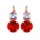 Earrings “Clarice VIII” (Light Siam / AB) embellished with Crystals by Swarovski®