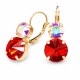 Earrings “Clarice VIII” (Light Siam / AB) embellished with Crystals by Swarovski®