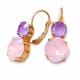 Серьги «Ослепительный Блеск VI (Rose Water Opal / Lilac)» с кристаллами Swarovski®