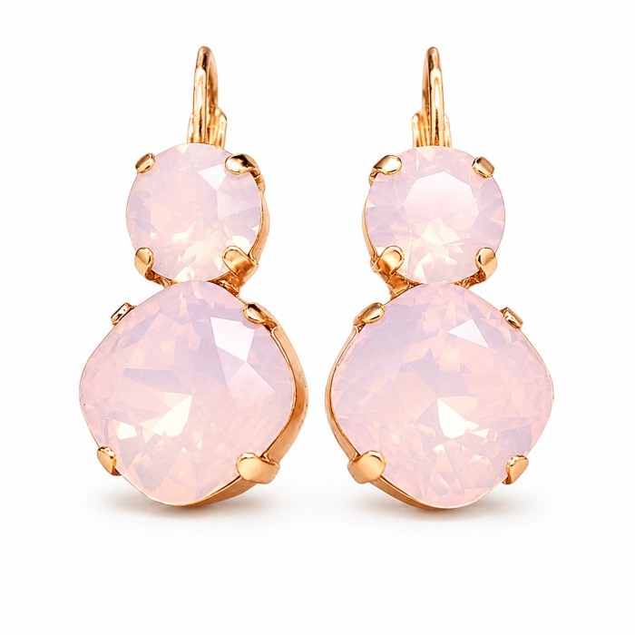 Серьги «Ослепительный Блеск VI (Rose Water Opal)» с кристаллами Swarovski®