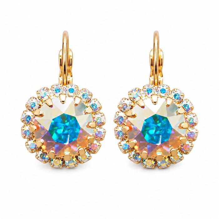 Earrings “Clarice IX (Aurora Borealis)” created with Crystals by Swarovski®
