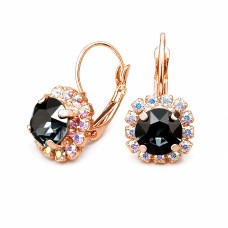 Auskarai moterims DiamondSky „Glory II (Graphite)“ su Swarovski kristalais