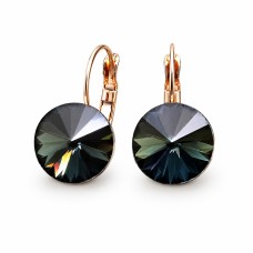 Auskarai moterims DiamondSky „Clarice II (Graphite)“ su Swarovski kristalais