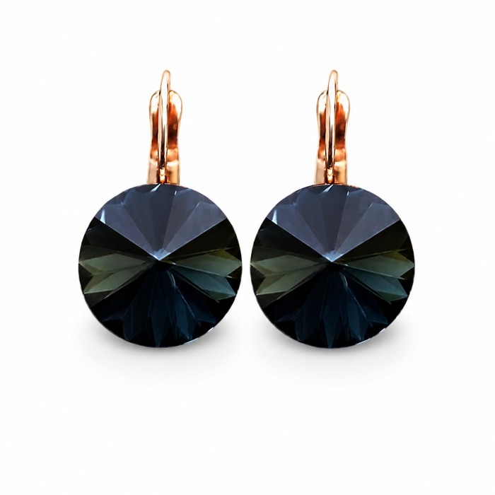 Auskarai moterims DiamondSky „Clarice II (Graphite)“ su Swarovski kristalais