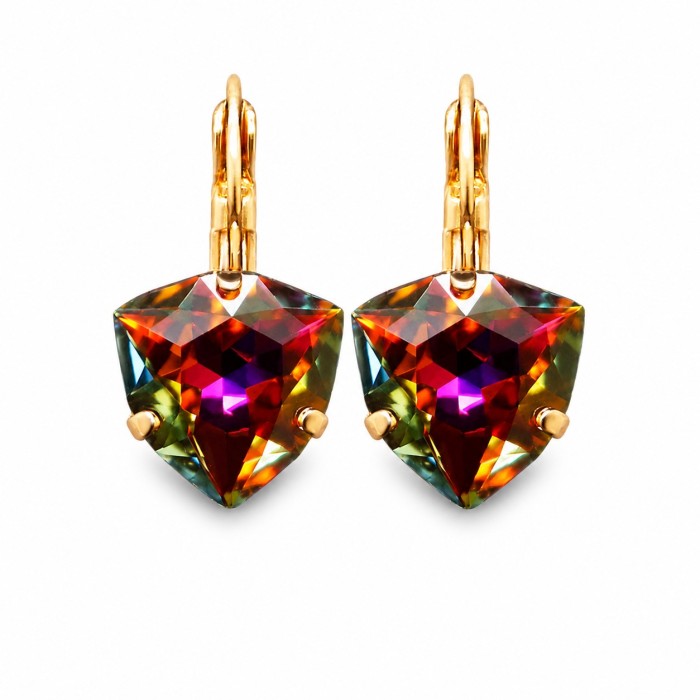 Auskarai moterims DiamondSky „Bermuda Triangle (Volcano)“ su Swarovski kristalais