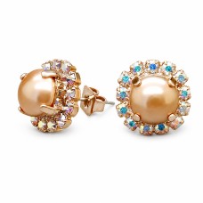 Серьги «Зеркало Души II (Rose Gold)» с кристаллами Swarovski®