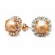 Earrings “The Mirror of One's Heart II (Rose Gold)” created with Crystals by Swarovski®