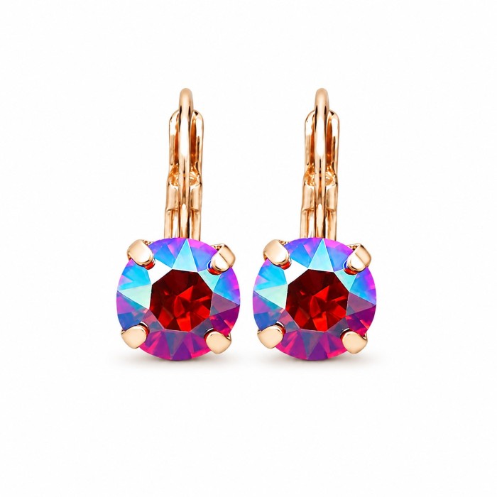Серьги «Великолепие II (Light Siam Shimmer)» с кристаллами Swarovski®