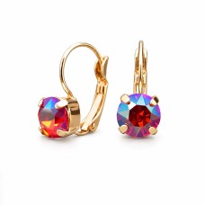 Auskarai moterims DiamondSky „Glory II (Light Siam Shimmer)“ su Swarovski kristalais