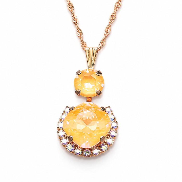 Papuošalų rinkinys moterims „Clarice VI (Peach DeLite)“ su Swarovski® kristalais