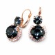 Papuošalų rinkinys moterims DiamondSky „Clarice VI (Graphite)“ su Swarovski kristalais