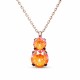 Кулон «Юнона IV (Orange Glow DeLite)» с кристаллами Swarovski®