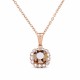 Pakabukas „Glory (Rose Gold)“ su Swarovski® kristalais