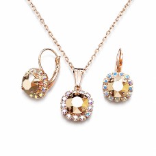 Papuošalų rinkinys moterims „Glory II (Rose Gold)“ su Swarovski® kristalais
