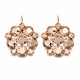 Auskarai moterims DiamondSky „Splendor (Rose Gold)“ su Swarovski kristalais
